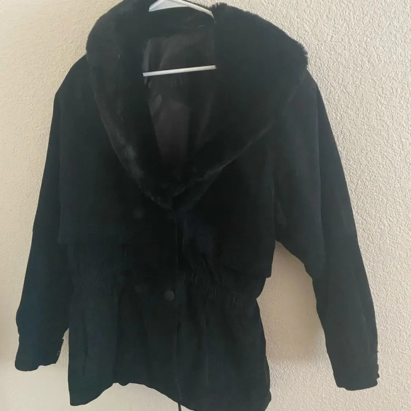 Gitano Jackets & Blazers - VINTAGE GITANO suede leather with faux fur